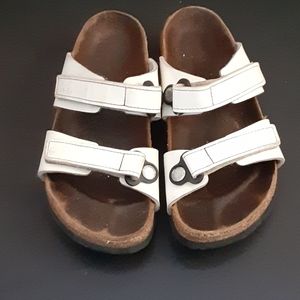 Birkenstock Shoes | Birkenstock Birkis White 2 Velcro Strap Sandals | Poshmark